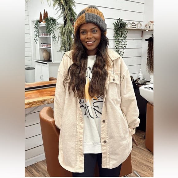 Free people Ruby Jacket in Champaign Dreams SOLD OUT at FP 🤍So Cozy 🤗💕 - Picture 5 of 5